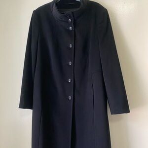Elegant Black Button-Up Coat